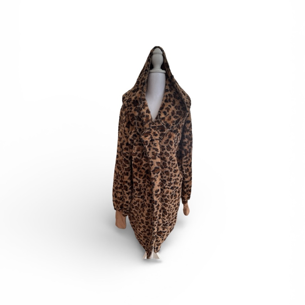Leopard Print Hooded Cardigan